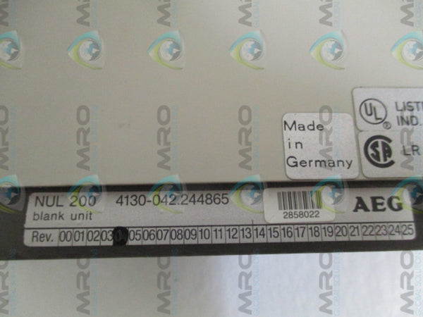 AEG MODICON NUL200 4130-042.244865 BLANK CARD (MISSING TERMINAL)  NSMP