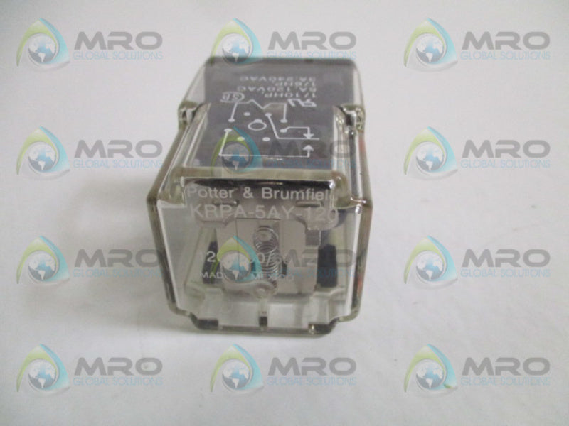 POTTER & BRUMFIELD KRPA-5AY-120 RELAY 120V UNMP