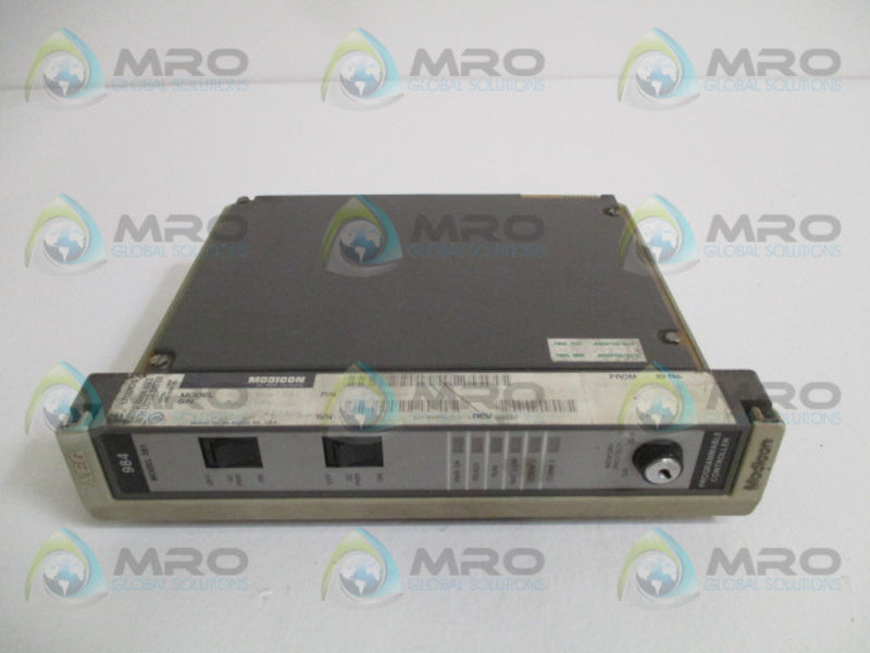 AEG MODICON PC-0984-381 AS-9584-000 PROG. CONTROLLER MODULE (NO KEY)  UNMP