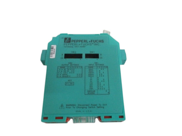 PEPPERL+FUCHS KFDX-DCV DC INPUT FIELD CONFIGURABLE ISOLATOR UNMP