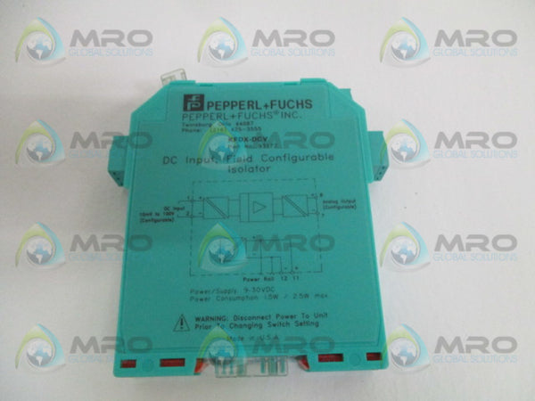 PEPPERL+FUCHS KFDX-DCV DC INPUT FIELD CONFIGURABLE ISOLATOR UNMP
