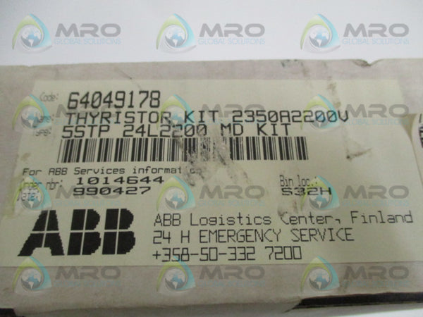ABB 5STP24L2200 64049178 THYRISTOR KIT  NSFS