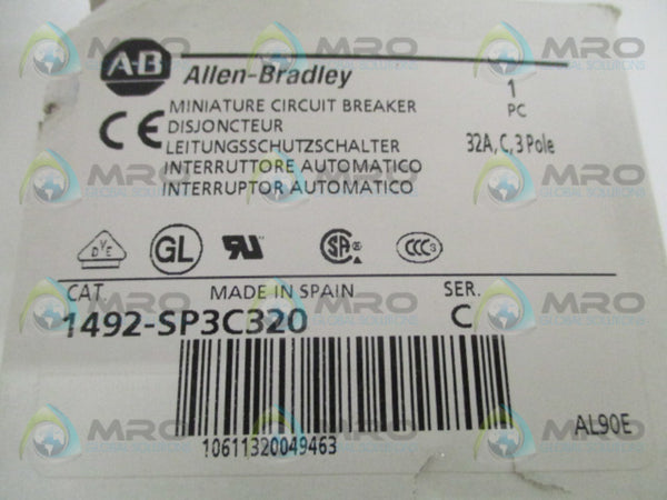 ALLEN BRADLEY 1492-SP3C320 SER. C CIRCUIT BREAKER 32A  NSMP