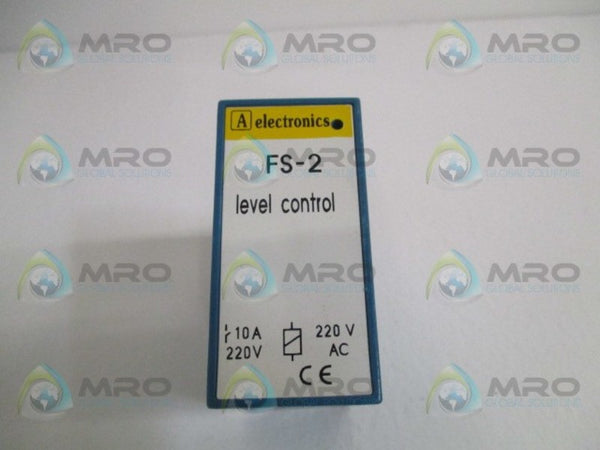 A ELECTRONICS FS-2 LEVEL CONTROL RELAY 220V  UNMP