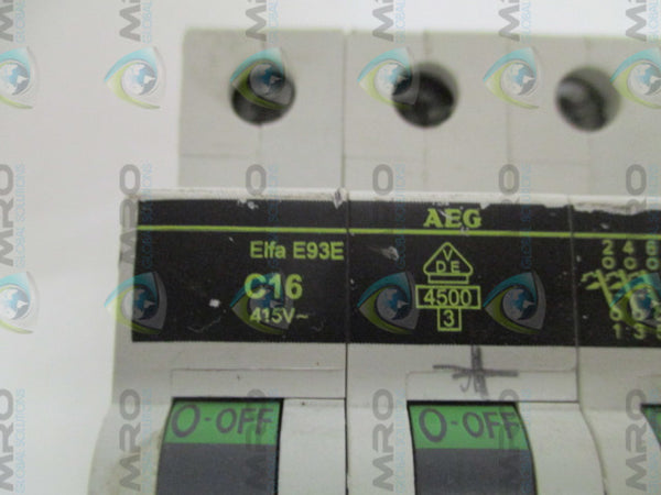 AEG E93E-C16 CIRCUIT BREAKER 16A  UNMP