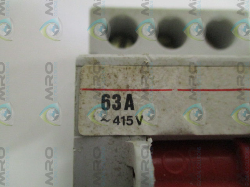 AEG 63A CIRCUIT BREAKER 415V  UNMP