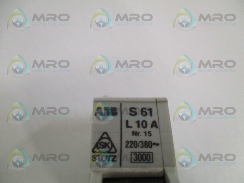 ABB S61-L10A CIRCUIT BREAKER 10A  UNMP