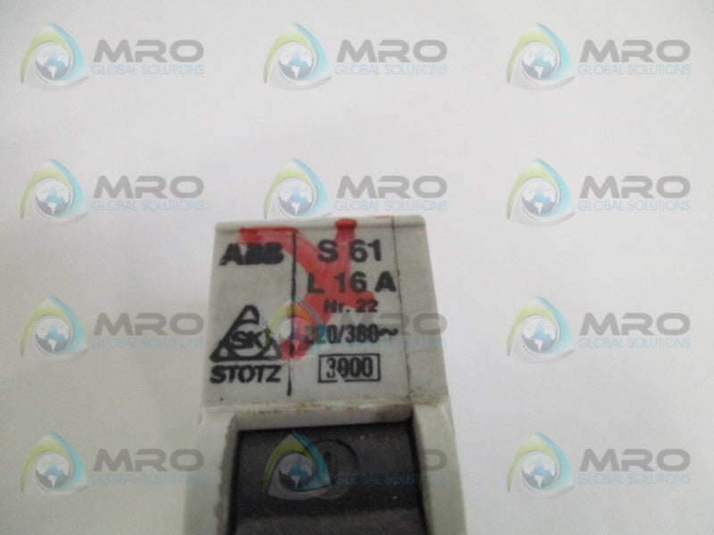 ABB S61-L16A CIRCUIT BREAKER 16A  UNMP
