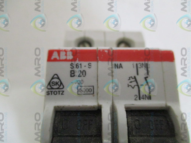 ABB S61-SB20 CIRCUIT BREAKER 20A  UNMP