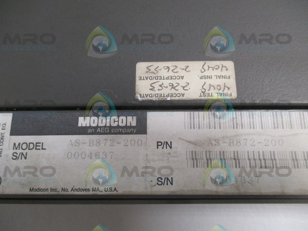 AEG MODICON AS-B872-200 ANALOG OUTPUT MODULE  UNMP