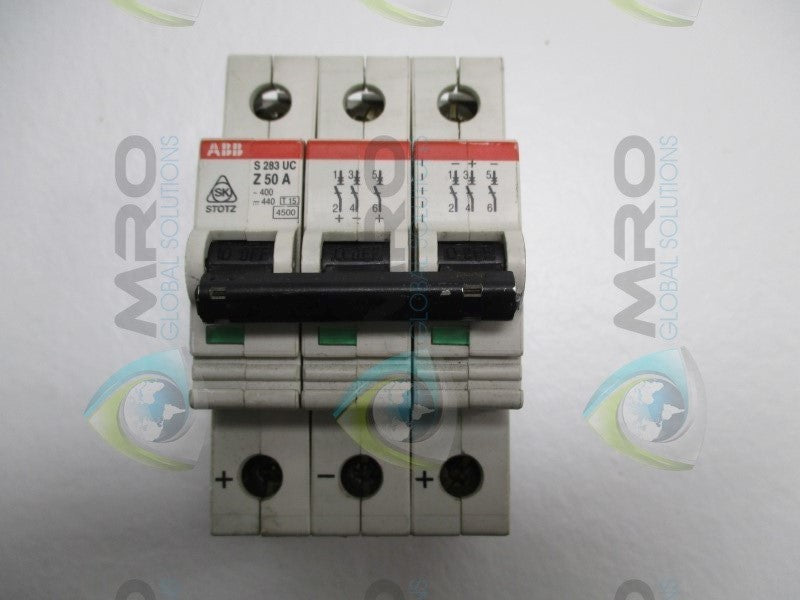 ABB S283UC-Z50A CIRCUIT BREAKER 50A  UNMP