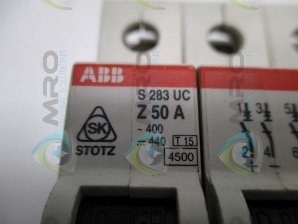 ABB S283UC-Z50A CIRCUIT BREAKER 50A  UNMP