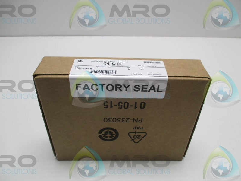 ALLEN BRADLEY 1756-M03SE SER. A F/W 15.37 MODULE DATE: 2015  NSFS