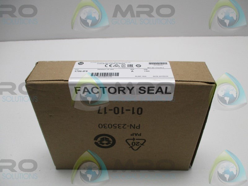 ALLEN BRADLEY 1756-IF8 SER. A F/W 1.005 DATE: 2017  NSFS