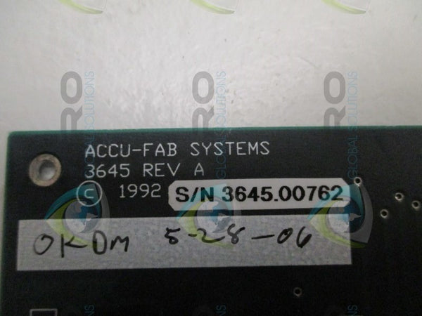 ACCU-FAB 3645 I/O INTERFACE CARD  NSNP