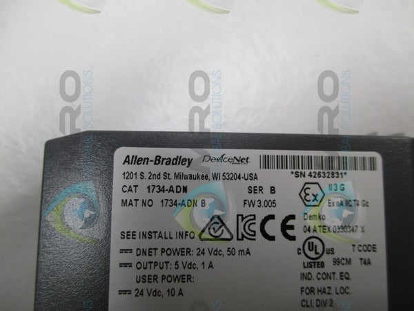 ALLEN BRADLEY 1734-ADN SER. B F/W 3.005  NSMP