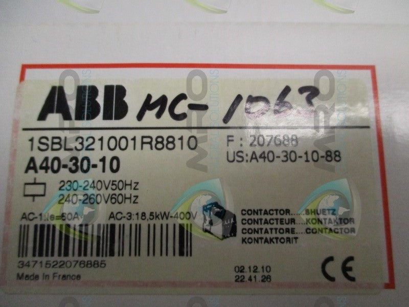 ABB A40-30-10-88 1SBL321001R8810 230-240/240-260V  NSMP
