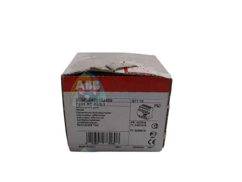ABB 2CSF204001R2400 F204AC-40/0,1  NSFS