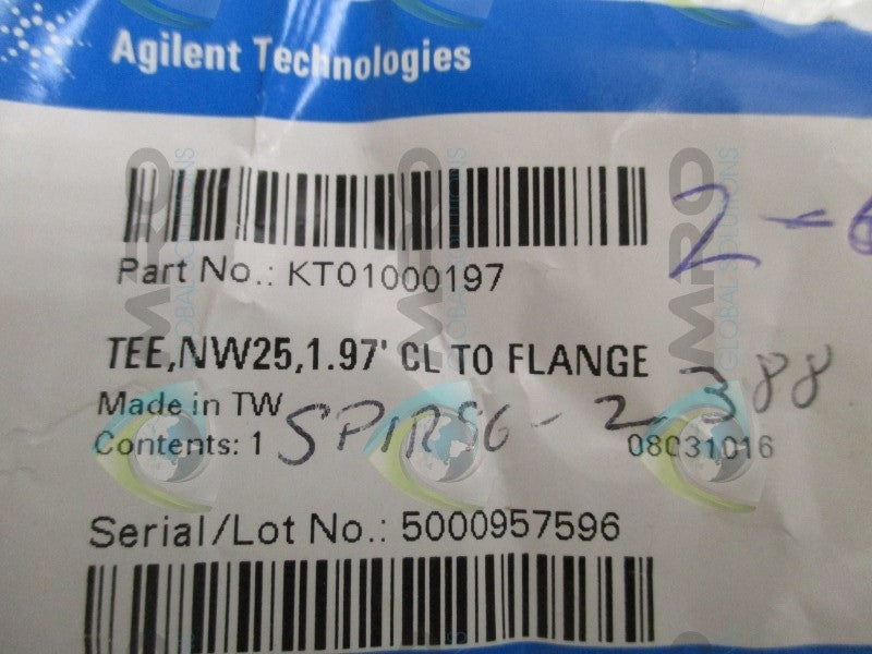 AGILENT TECHNOLOGIES KT01000197  TEE FLANGE  NSNP