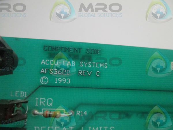 ACCU-FAB AFS3620 CONTROLLER BOARD (REPAIRED) (AS PICTURED)  UNMP