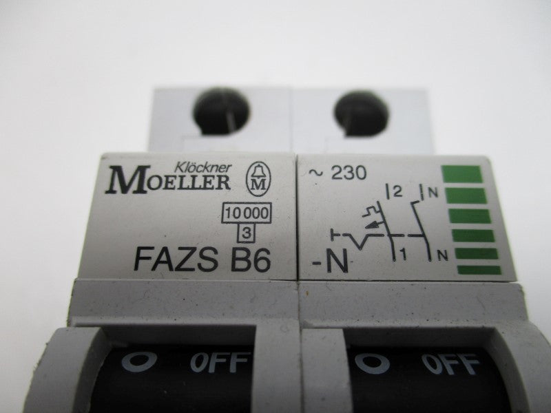 KLOCKNER MOELLER FAZSB6-N CIRCUIT BREAKER 6A  NSNP
