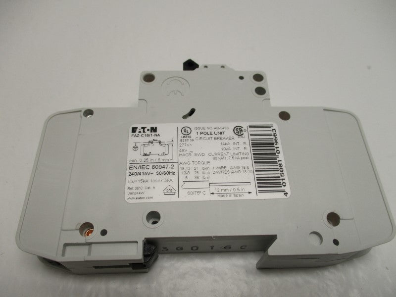 EATON FAZ-C16/1-NA CIRCUIT BREAKER 16A  NSNP