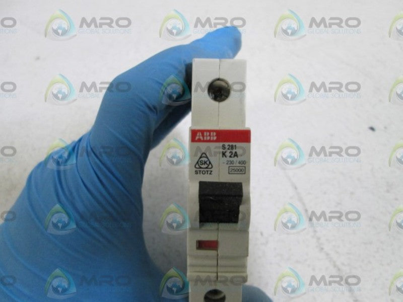 ABB S281-K2 CIRCUIT BREAKER 2A  NSMP