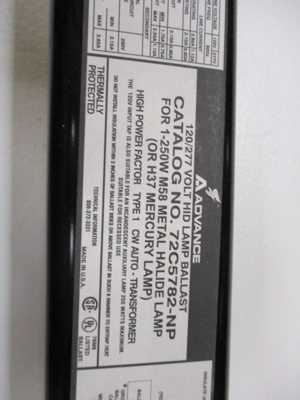 ADVANCE 72C5782-NP  UNMP