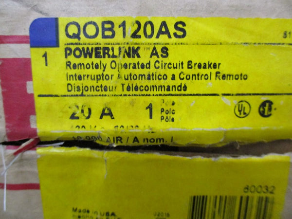 SQUARE D QOB120AS CIRCUIT BREAKER 20A 120V  NSMP