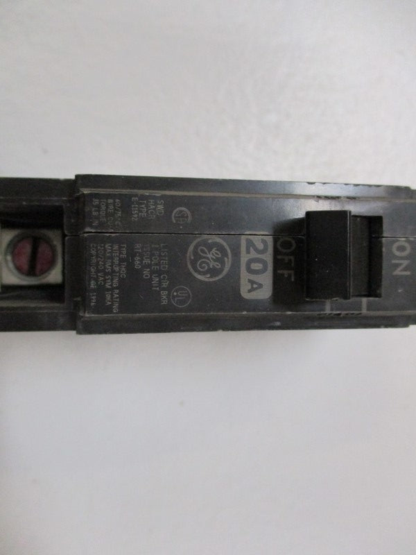 GENERAL ELECTRIC THQC120 CIRCUIT BREAKER 20A 120/240VAC  UNMP