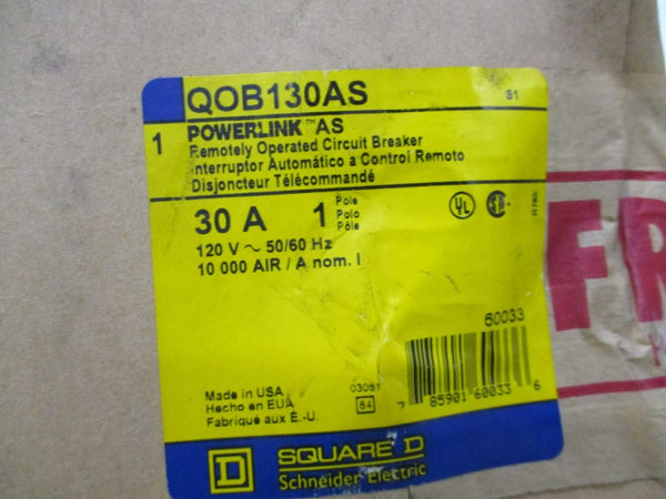 SQUARE D QOB130AS CIRCUIT BREAKER 30A 120V  NSMP