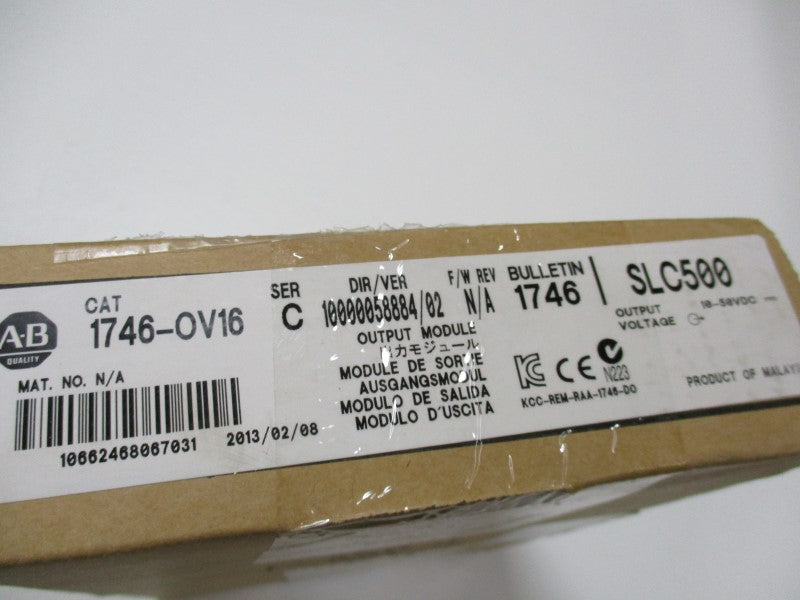 ALLEN BRADLEY 1746-OV16 SER. C DATE: 2013  NSFS