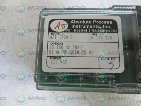 ABSOLUTE PROCESS API1700G INPUT ALARM  UNMP