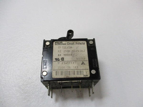 FUJI ELECTRIC CP32E/3W CIRCUIT BREAKER 3A 250VAC  NSNP