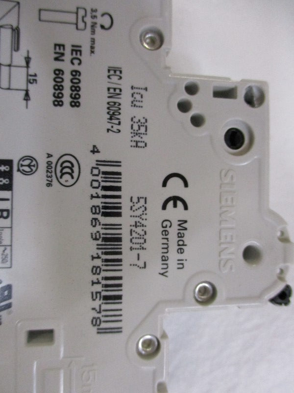 SIEMENS 5SY4201-7 CIRCUIT BREAKER 1A 400V  NSMP