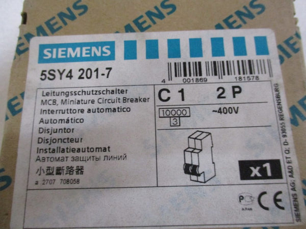 SIEMENS 5SY4201-7 CIRCUIT BREAKER 1A 400V  NSMP