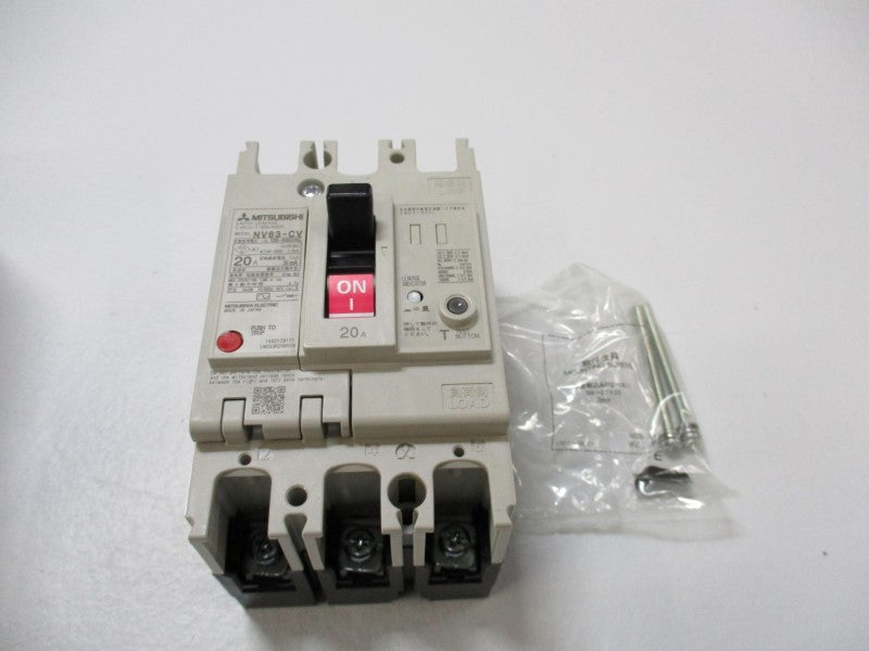 MITSUBISHI NV63-CV CIRCUIT BREAKER 20A 100-440VAC  NSMP