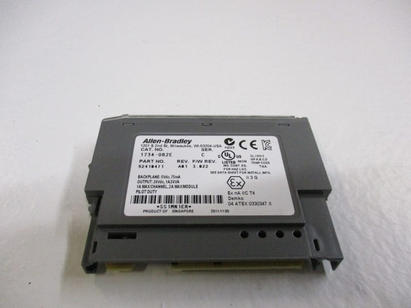 ALLEN BRADLEY 1734-OB2E OUTPUT MODULE SER. C F/W 3.022 NSMP