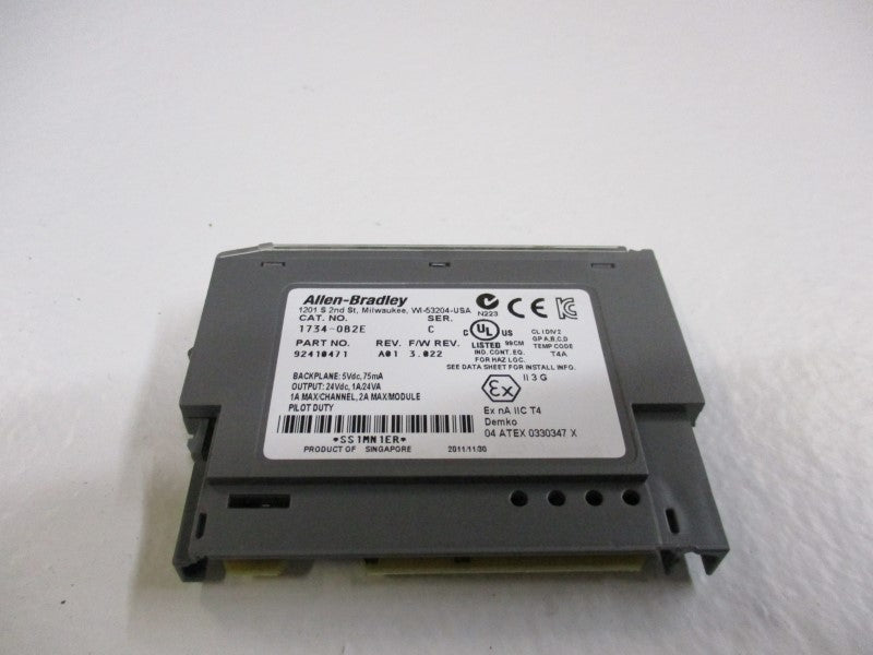 ALLEN BRADLEY 1734-OB2E OUTPUT MODULE SER. C F/W 3.022 NSMP