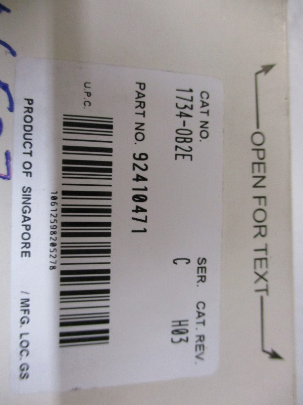 ALLEN BRADLEY 1734-OB2E OUTPUT MODULE SER. C F/W 3.022 NSMP