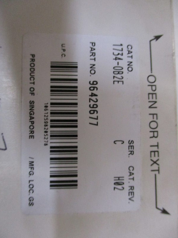 ALLEN BRADLEY 1734-OB2E OUTPUT MODULE SER. C F/W 3.020 NSMP