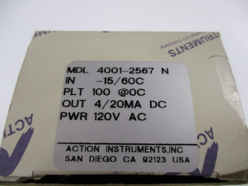 ACTION INSTRUMENTS 4001-2567 NSMP