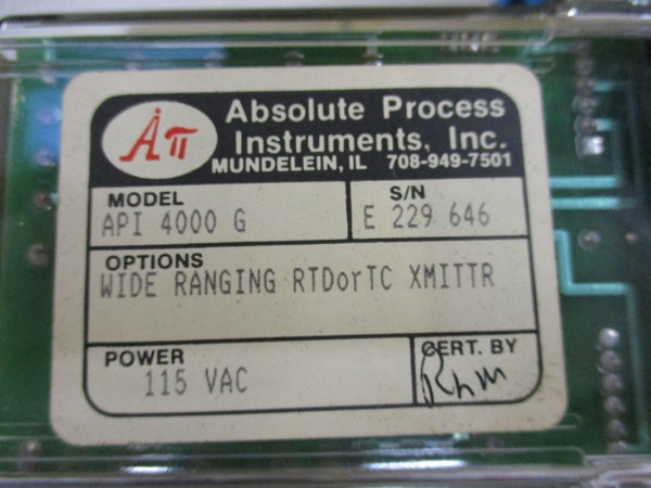 ABSOLUTE PROCESS INSTRUMENTS API4000G NSMP