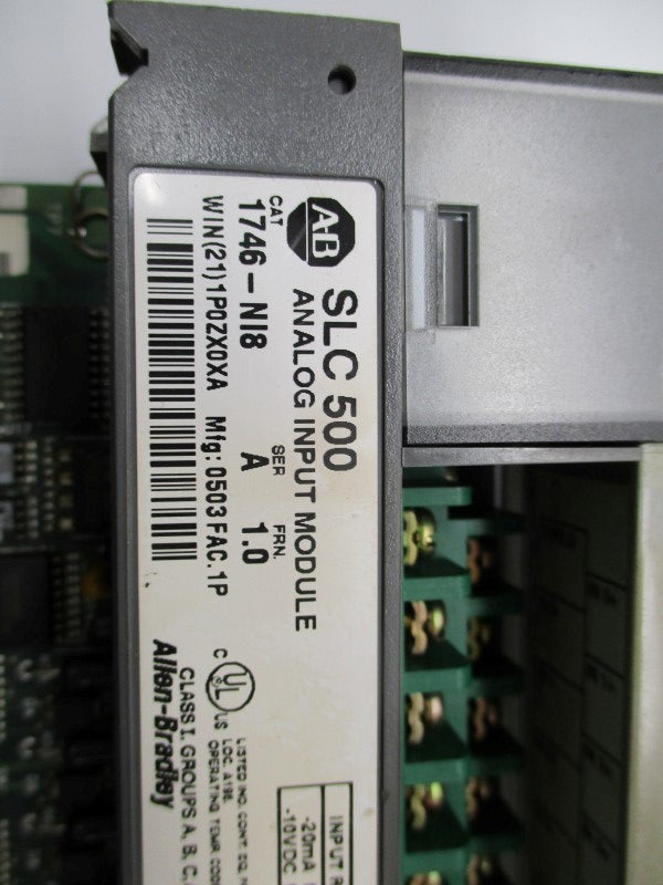 ALLEN BRADLEY 1746-NI8 SER. A F/W 1.0 10VDC UNMP