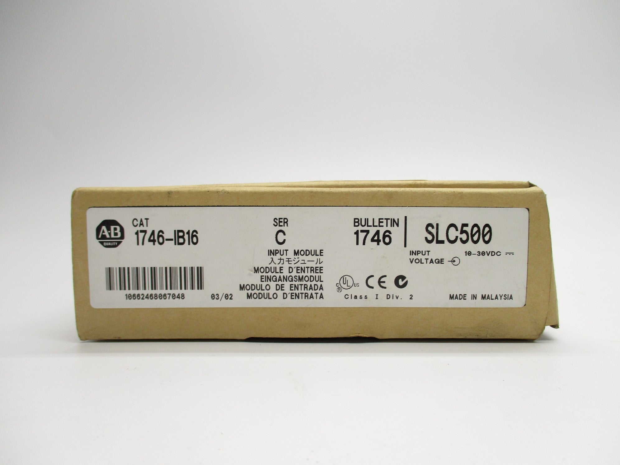 ALLEN BRADLEY 1746-IB16 SER. C 10-30VDC NSMP