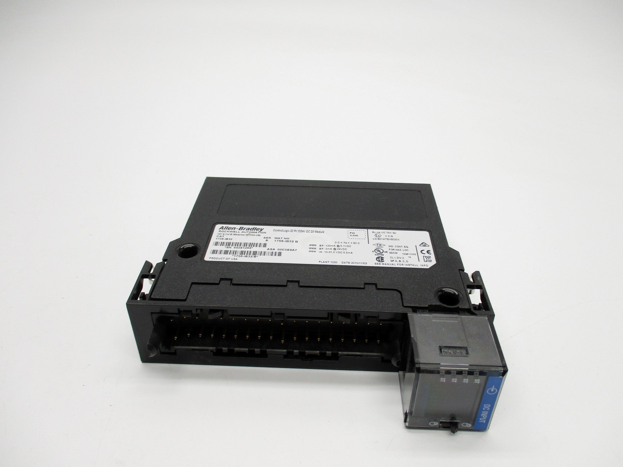 ALLEN BRADLEY 1756-IB32 SER. B F/W 3.006 10-31.2VDC NSNP