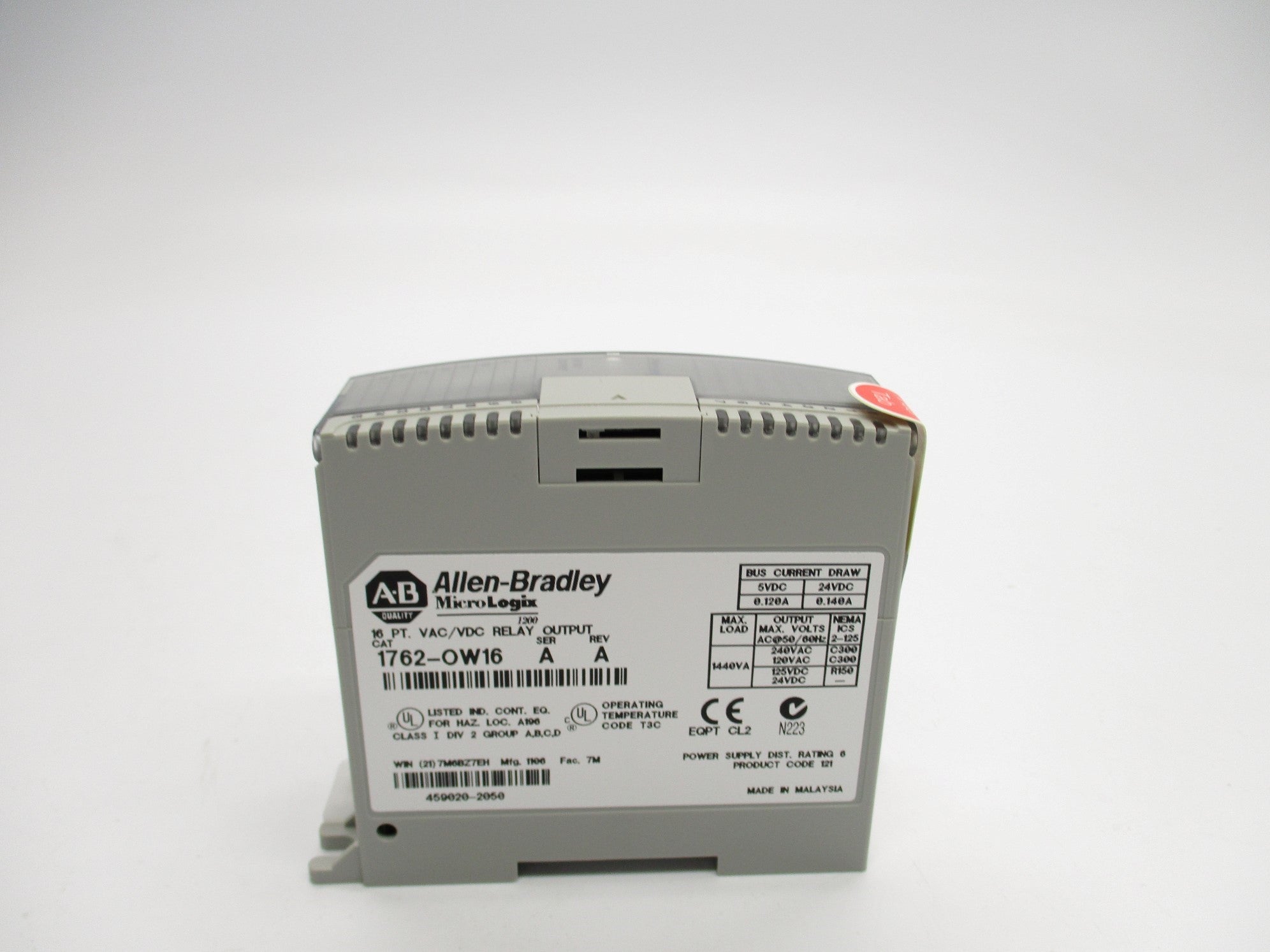 ALLEN BRADLEY 1762-OW16 SER. A 24VDC .140A NSMP