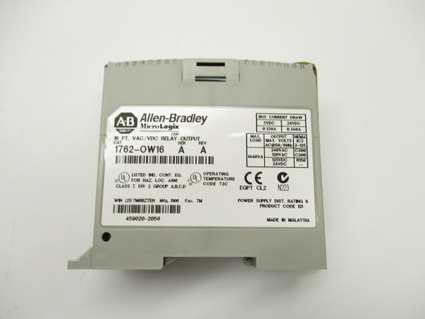 ALLEN BRADLEY 1762-OW16 SER. A 24VDC .140A NSMP