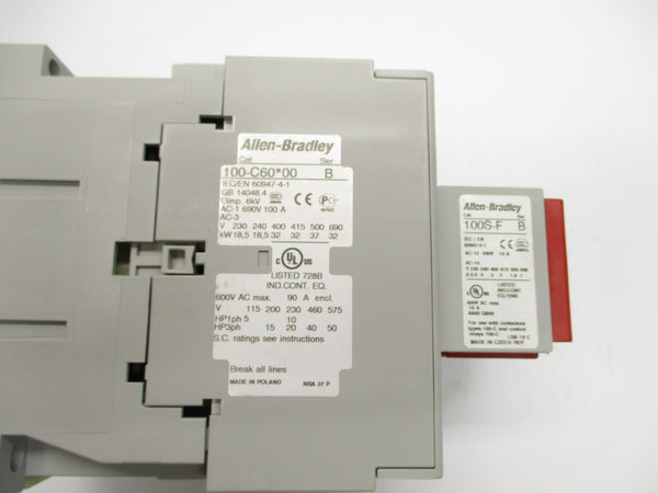 ALLEN BRADLEY 100S-C60D14C SER. B 110/120V (BR/WH) NSMP