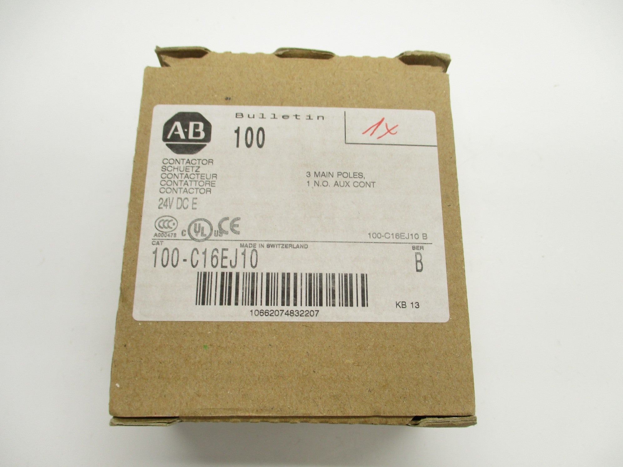 ALLEN BRADLEY 100-C16EJ10 SER. B 24VDC (BR/WH) NSMP